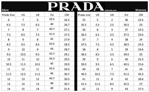 prada sneakers size chart|prada size conversion chart.